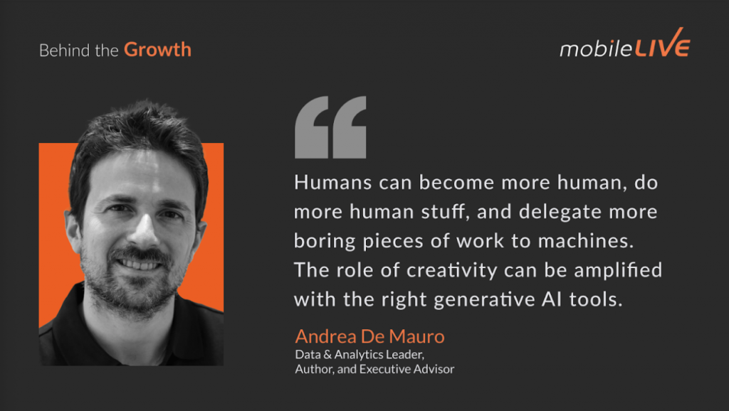 Humans can become more human, do more human stuff, and delegate more boring pieces of work to machines. The role of creativity can be amplified with the right generative AI tools.