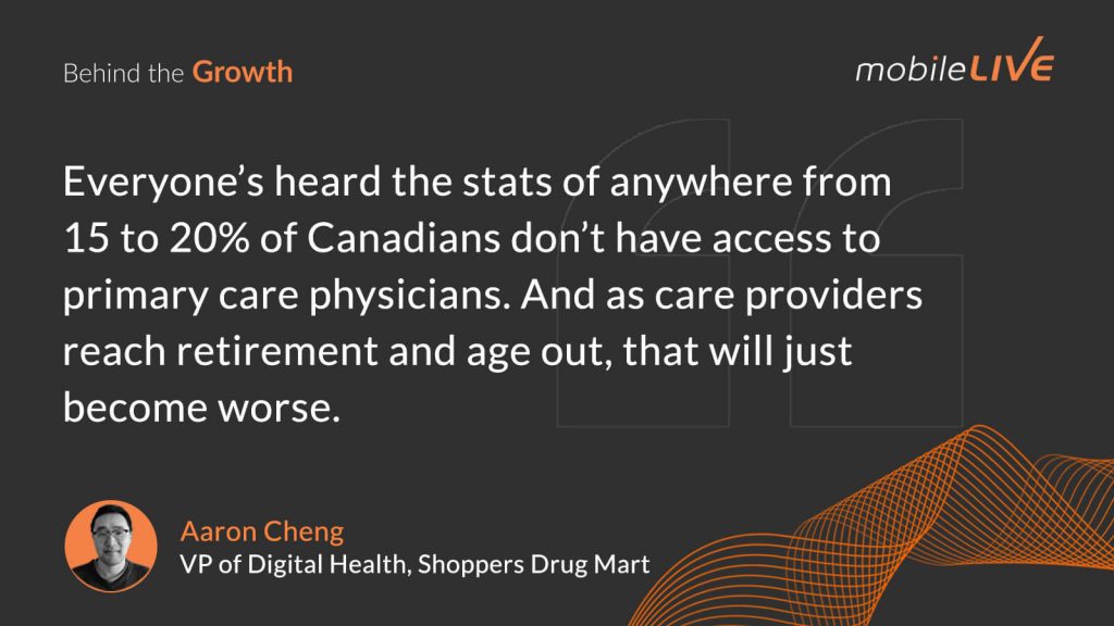 Everyone's heard the stats of anywhere from 15 to 20% of Canadians don't have access to primary care physicians. And as care providers reach retirement and age out, that will just become worse.