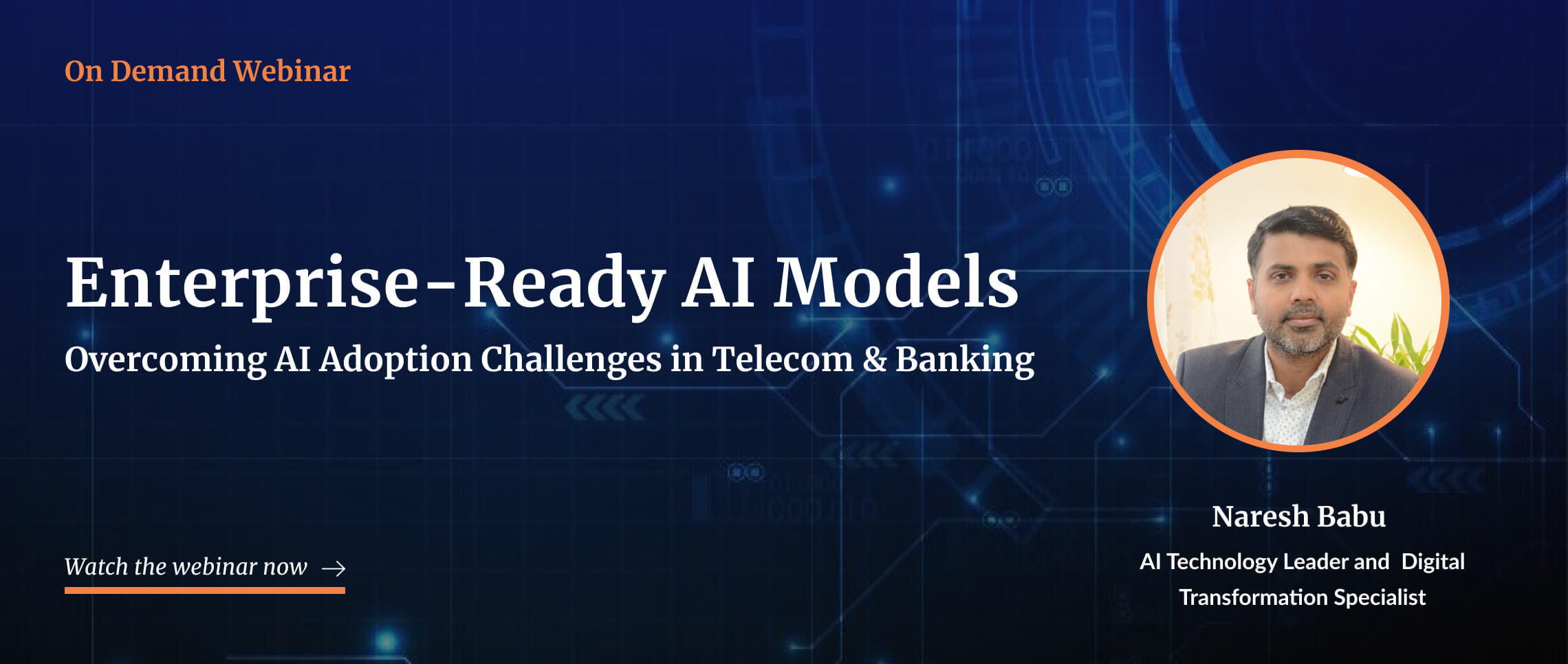 On demand Webinar: Enterprise-Ready AI Models - Overcoming AI Adoption Challenges in Telecom & Banking